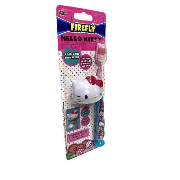 Firefly Hello Kitty Toothbrush Soft Bristles Wall Mountable Cute Design - Picture 3 of 5